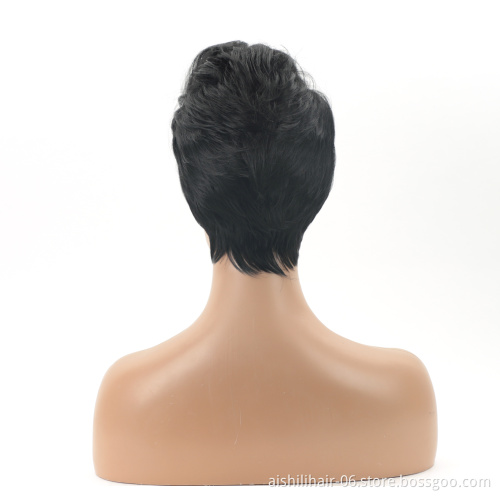 aishili wholesale short pixie cut wigs synthetic hair wig for black women
